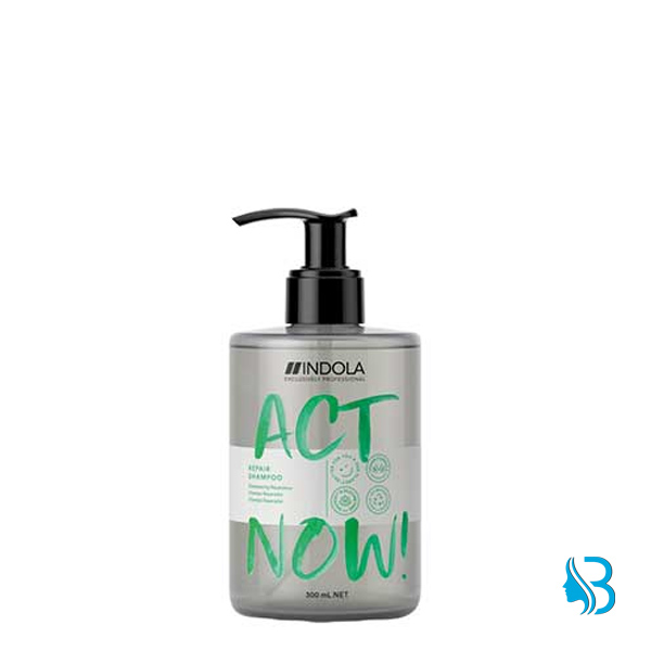 Indola Act Now Repair Shampoo sanfte Reinigung für strapaziertes Haar und Stärkung der Haarstruktur.